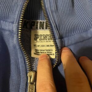 Pink Blue Zip-Up Hoodie